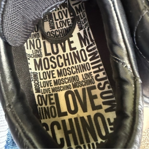 Moschino Black Sneakers with Red Heart Detail - Picture 13 of 13